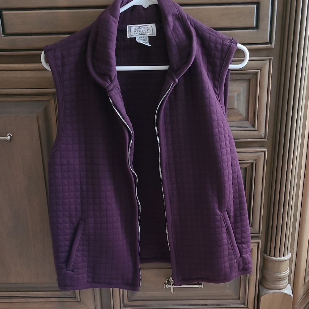 Jennifer Moore Deep Purple Quilted Vest